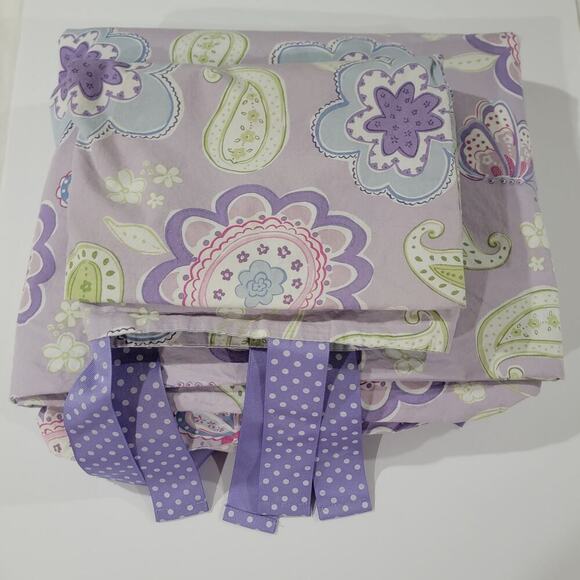 Pottery Barn Kids Purple Butterfly Samantha Full Queen Duvet Cover + 1 Sham - Picture 4 of 10